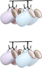 Under Cabinet Industrial Mug Holder - Space-Saving Hanging Rack for Mugs, Cups & Kitchen Accessories - 4 V1258-DP02-BOL-463