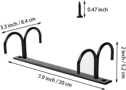 Under Cabinet Industrial Mug Holder - Space-Saving Hanging Rack for Mugs, Cups & Kitchen Accessories - 4 V1258-DP02-BOL-463