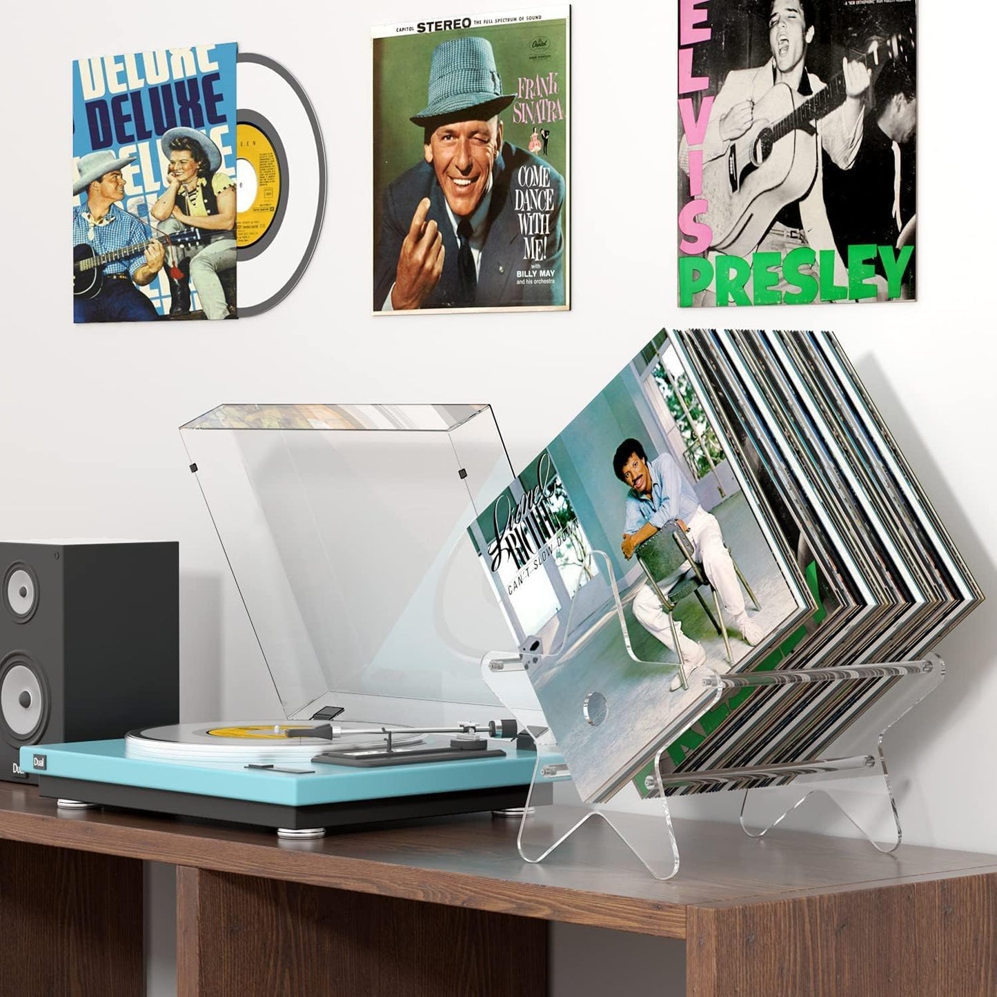 1 Piece Transparent Vinyl Record Holder Storage System Organizer for LP Records V1258-DP02-BOL-467