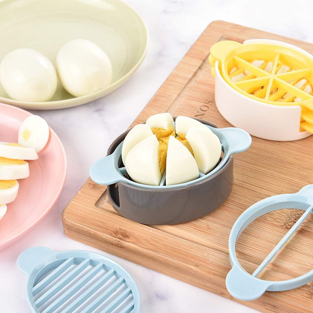 3-in-1 Multifunctional Egg Slicer for Hard-Boiled Eggs Blue Grey Kitchen Gadget V1258-DP02-BOL-468