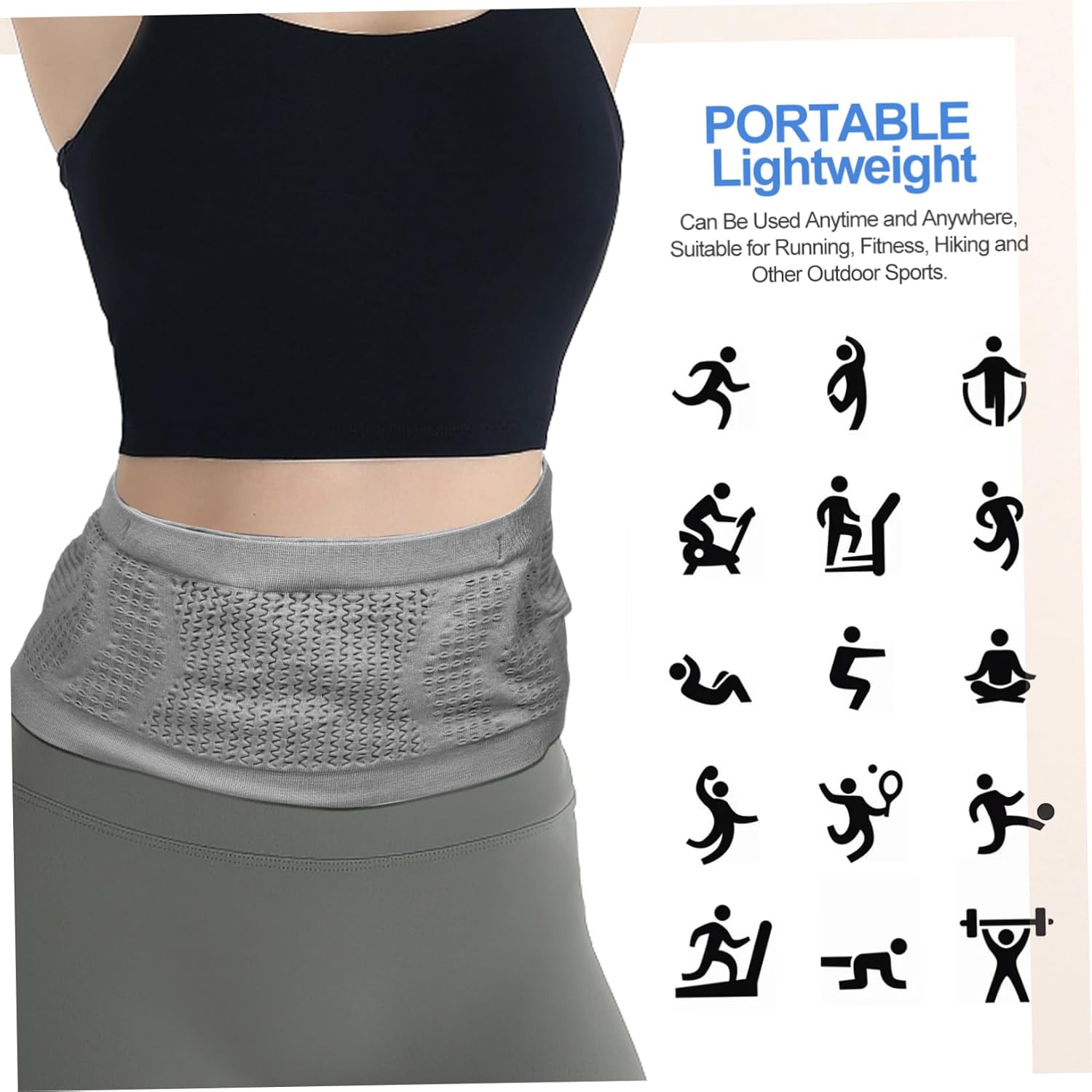 1 Piece Grey Unisex Lightweight Portable for Walking and Outdoor Activities V1258-DP02-BOL-47