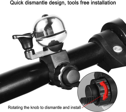 Universal Bicycle Bell Black Waterproof for Adult and Kids Bikes V1258-DP02-BOL-473