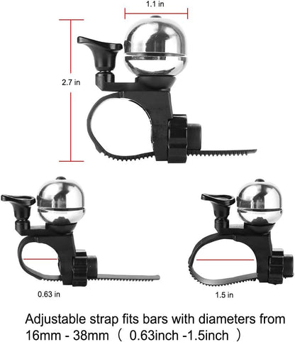 Universal Bicycle Bell Black Waterproof for Adult and Kids Bikes V1258-DP02-BOL-473