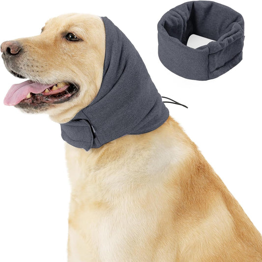 Dog Ear Muffs - 1 Piece - Dark Grey - Size M - Noise Reduction Dog Headband for Hearing Protection V1258-DP02-BOL-476