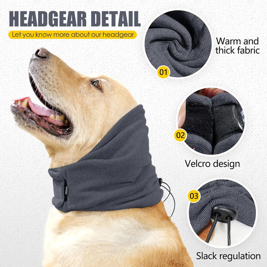 Dog Ear Protection Headband - Purple - Medium Size - Noise Reducing Pet Ear Cover for Dogs V1258-DP02-BOL-477