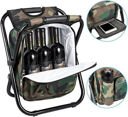 Camouflage Folding Camping Chair Portable Compact Adjustable Fishing Stool for Outdoor Use V1258-DP02-BOL-479