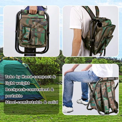 Camouflage Folding Camping Chair Portable Compact Adjustable Fishing Stool for Outdoor Use V1258-DP02-BOL-479