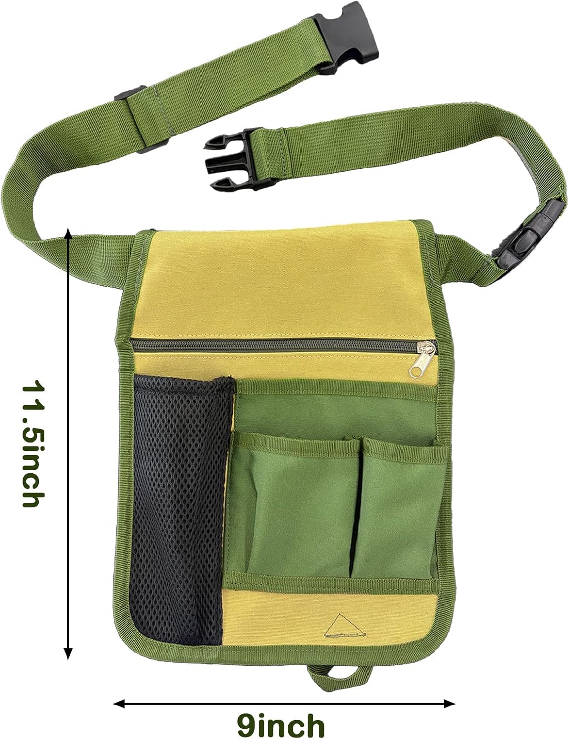 Garden Tool Belt - 1 Piece - Green - Multiple Pockets - Ideal for Outdoor Use V1258-DP02-BOL-483