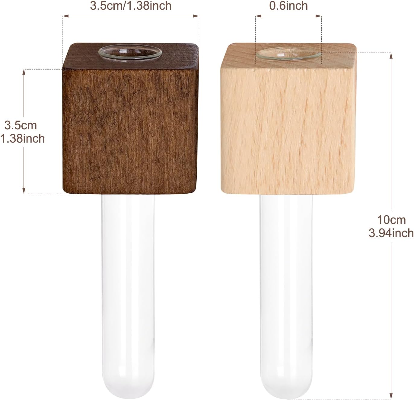 2 Pack Magnetic Wall Vases Mini Hydroponic Test Tubes for Home Decor V1258-DP02-BOL-484