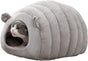 Grey Cat Bed Cave - Cozy Indoor Pet Bed for Cats and Kittens - Soft Comfortable Sleeping V1258-DP02-BOL-494