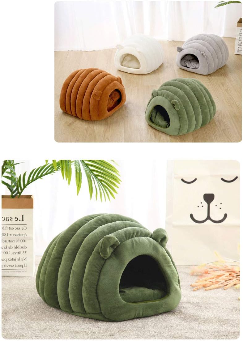 Grey Cat Bed Cave - Cozy Indoor Pet Bed for Cats and Kittens - Soft Comfortable Sleeping V1258-DP02-BOL-494