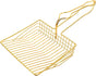 Gold Plated Metal Wire Cat Litter Scoop Square Design Ergonomic Handle V1258-DP02-BOL-496