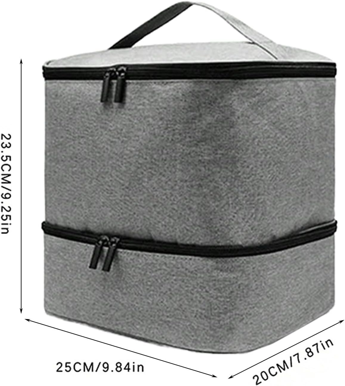 Large Capacity Grey Makeup Organizer Case - Cosmetic Storage Beauty Bag for Makeup Tools V1258-DP02-BOL-502