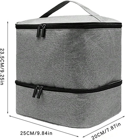 Large Capacity Grey Makeup Organizer Case - Cosmetic Storage Beauty Bag for Makeup Tools V1258-DP02-BOL-502