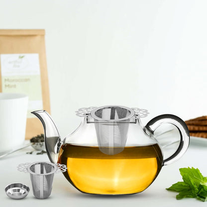 2 Pack Stainless Steel Tea Strainers for Loose Leaf Tea - Reusable Tea Filters V1258-DP02-BOL-504