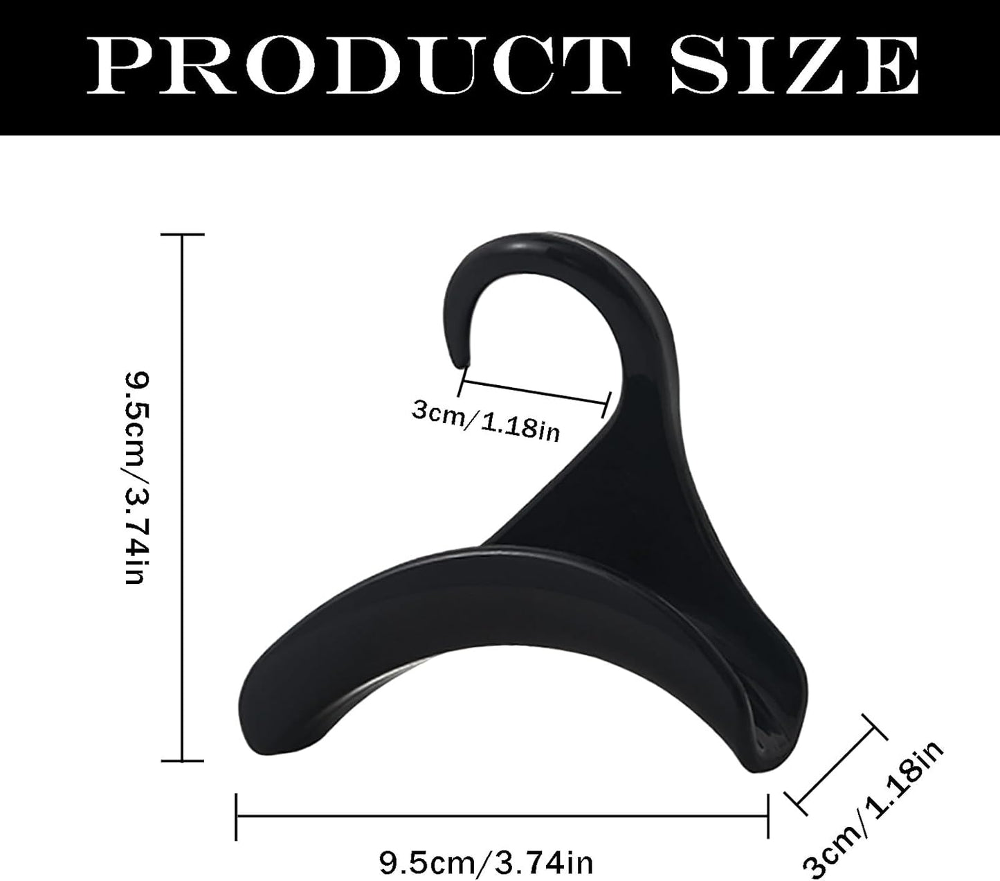 12 Pack Acrylic Keychain Organizer Black Space Saving Cabinet Hanger V1258-DP02-BOL-509