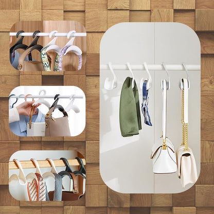 12 Pack Acrylic Keychain Organizer Black Space Saving Cabinet Hanger V1258-DP02-BOL-509