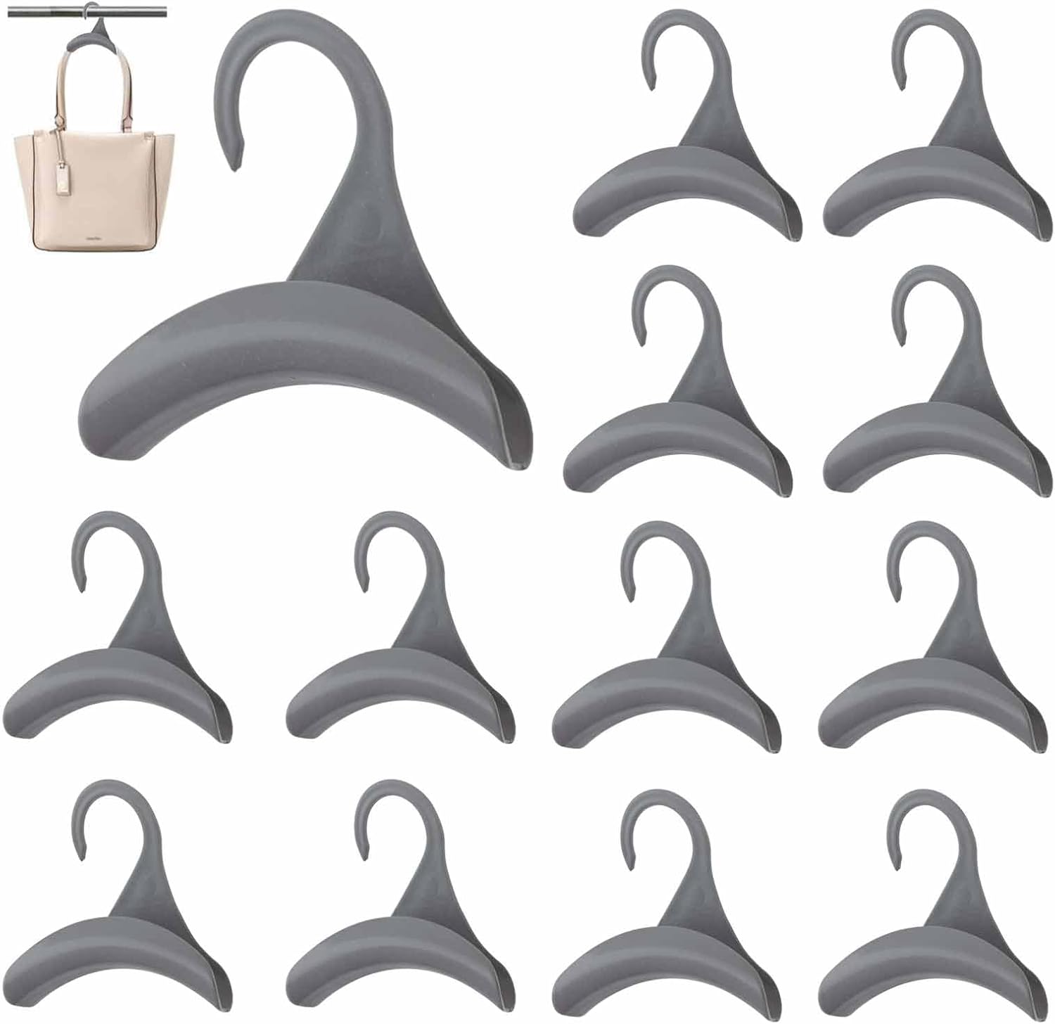 12 Pack Multi-functional Grey Clothes Hangers Space Saving Wardrobe Organisers V1258-DP02-BOL-510