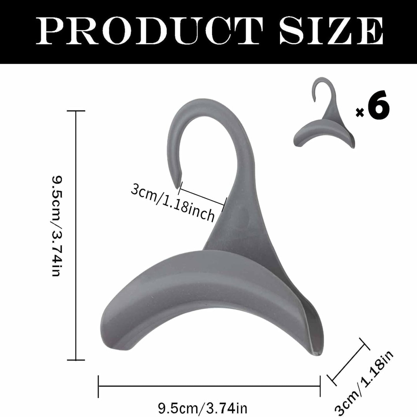 12 Pack Multi-functional Grey Clothes Hangers Space Saving Wardrobe Organisers V1258-DP02-BOL-510