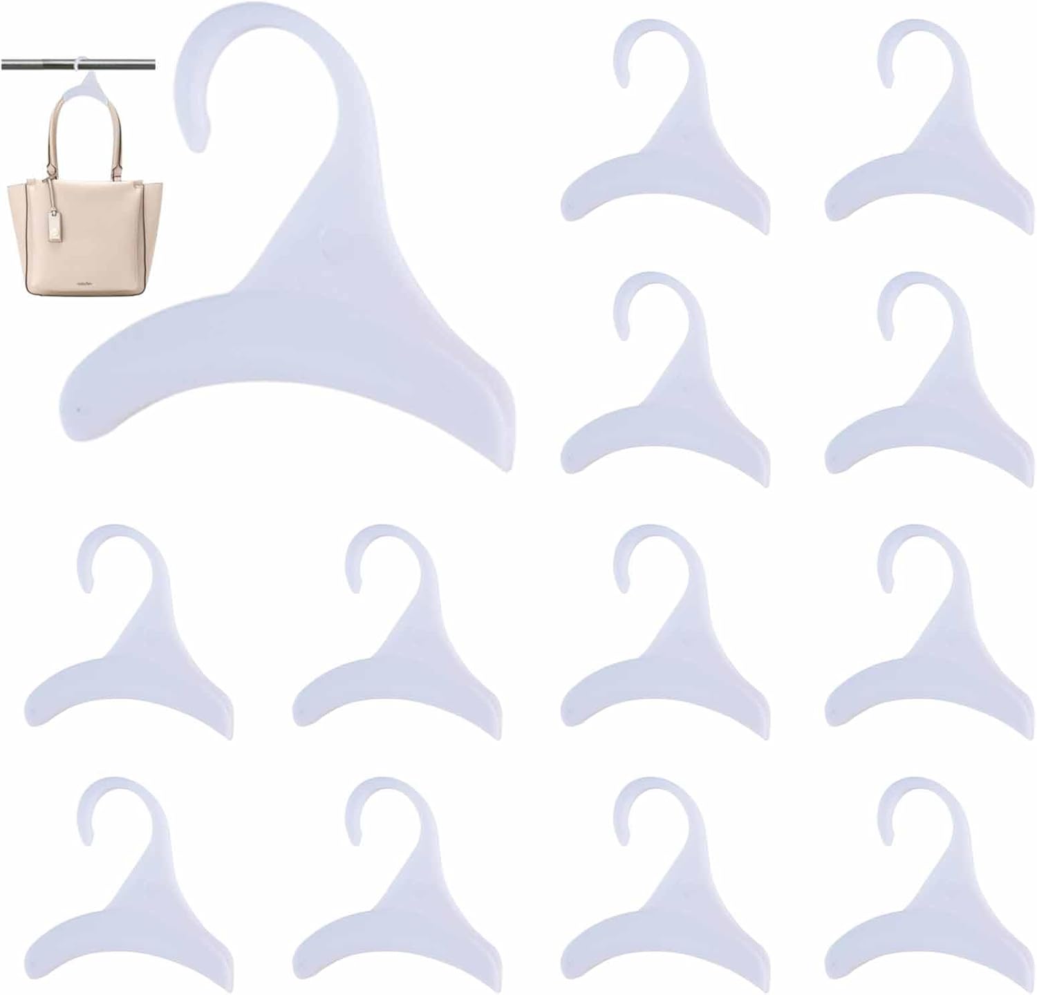 12 Pack Multifunctional White Clothes Hangers for Storage and Organizing V1258-DP02-BOL-511