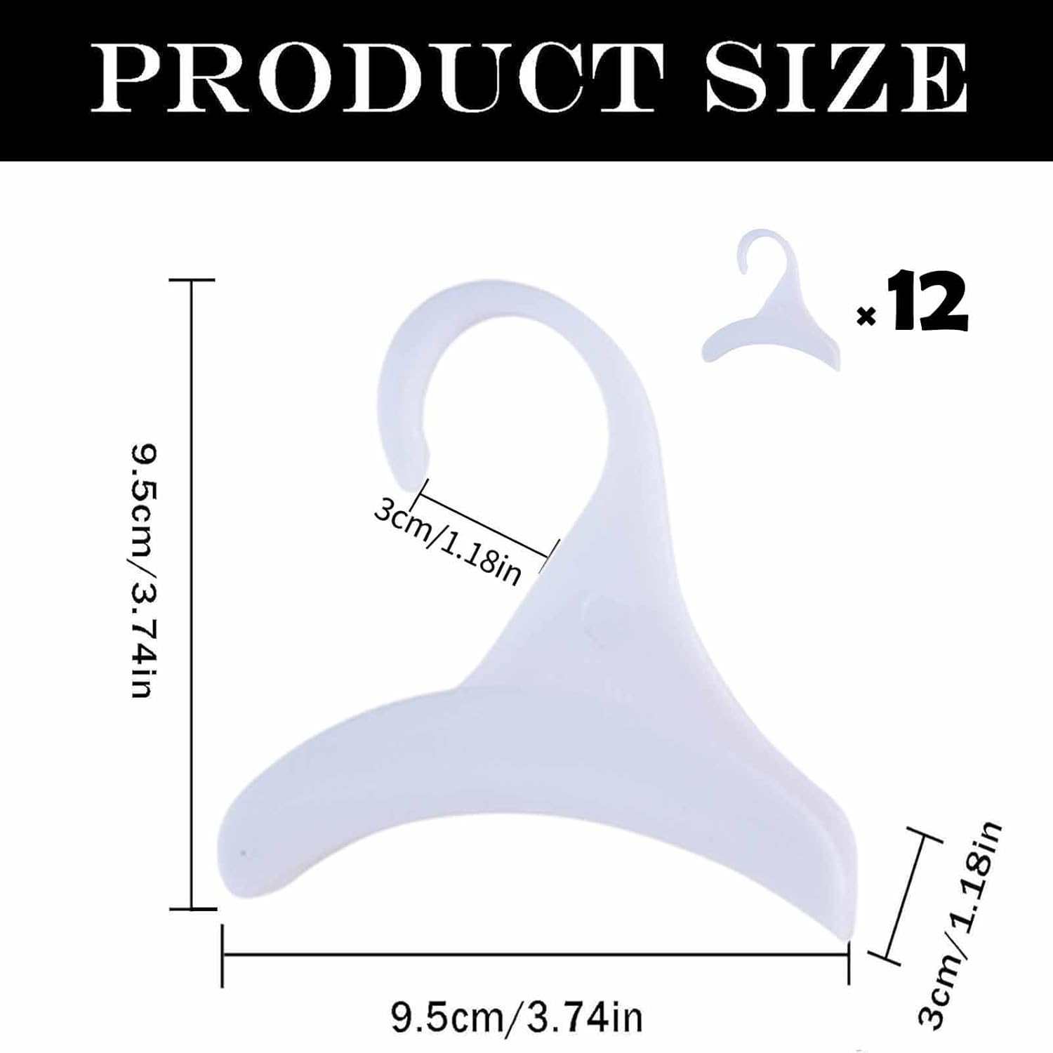 12 Pack Multifunctional White Clothes Hangers for Storage and Organizing V1258-DP02-BOL-511