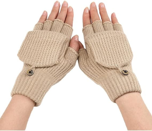 Women's Fingerless Gloves - 1 Pair - Warm Aprikot V1258-DP02-BOL-515