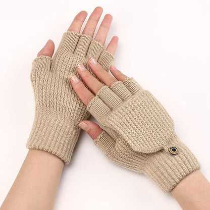 Women's Fingerless Gloves - 1 Pair - Warm Aprikot V1258-DP02-BOL-515