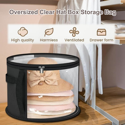 Oversized Transparent Hat Storage Bag for 5-7 Hats Men Women Portable Cowboy Hat Case with Zipper Handle V1258-DP02-BOL-52