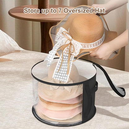 Oversized Transparent Hat Storage Bag for 5-7 Hats Men Women Portable Cowboy Hat Case with Zipper Handle V1258-DP02-BOL-52