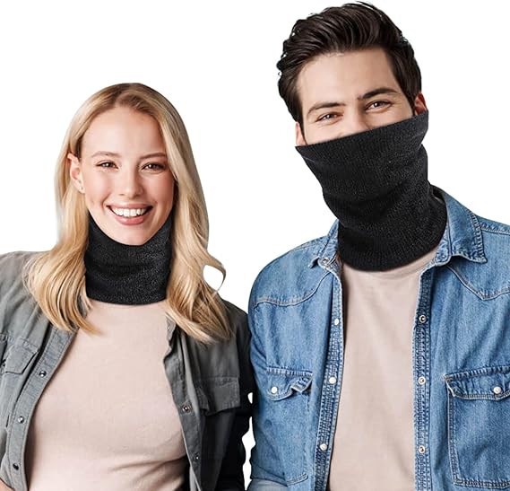 Black Fleece Scarf for Winter Sports - Warm and Cozy Cold Weather Accessory V1258-DP02-BOL-522