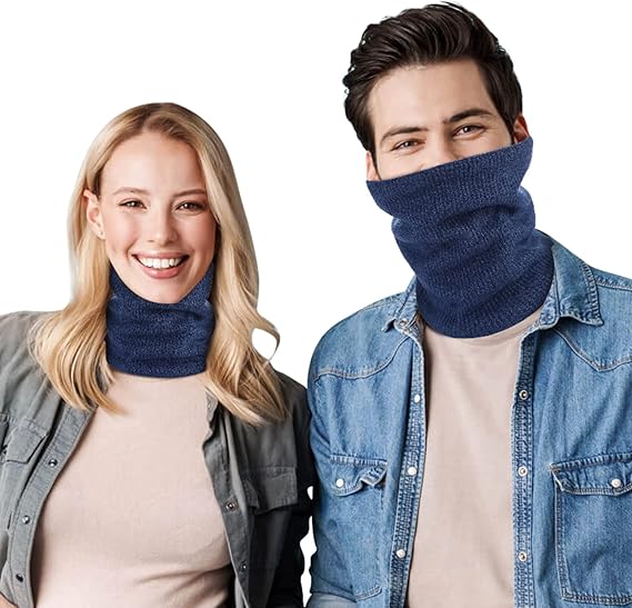 Blue Fleece Scarf for Winter Sports - Warm and Cozy Winter Accessory V1258-DP02-BOL-523