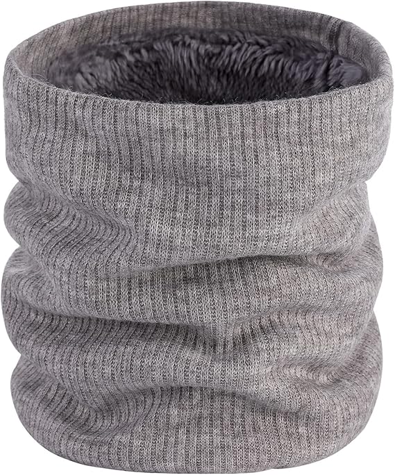 Light Grey Fleece Scarf for Winter Sports Warmth and Comfort V1258-DP02-BOL-525