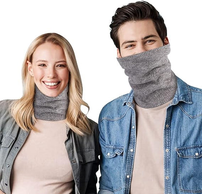 Light Grey Fleece Scarf for Winter Sports Warmth and Comfort V1258-DP02-BOL-525