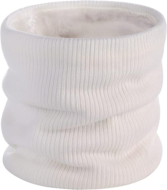 Fleece Scarf Winter Sports Warmth Unisex White One Piece V1258-DP02-BOL-527