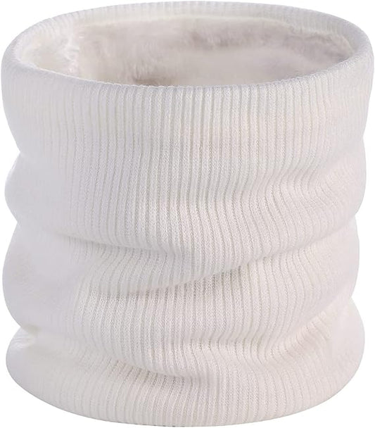 Fleece Scarf Winter Sports Warmth Unisex White One Piece V1258-DP02-BOL-527