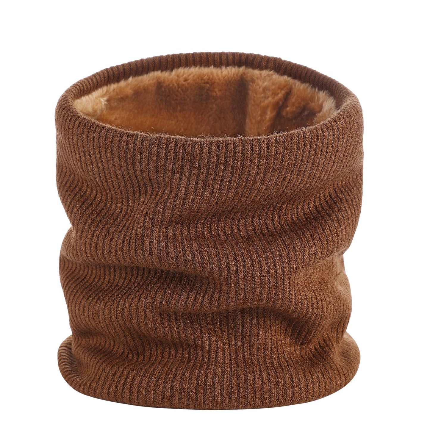 1 Piece Winter Sports Fleece Scarf Coffee Brown Warm Soft Comfortable Cold Weather Accessory V1258-DP02-BOL-529