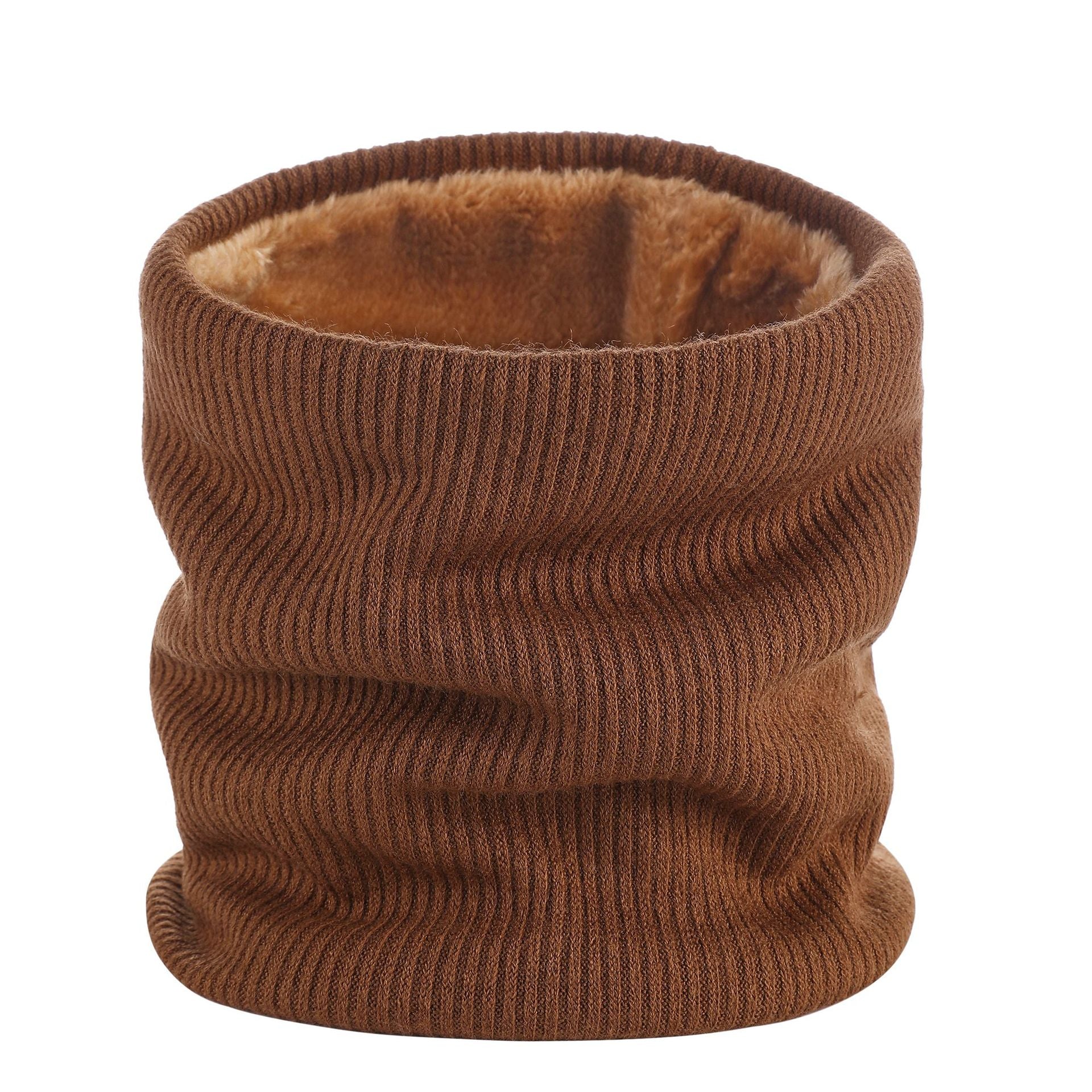 1 Piece Winter Sports Fleece Scarf Coffee Brown Warm Soft Comfortable Cold Weather Accessory V1258-DP02-BOL-529