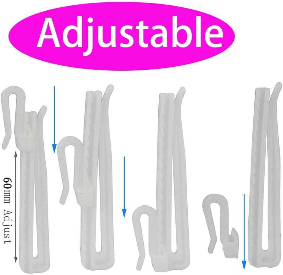 30 Pack 85mm White Curtain Hooks Window Decoration Accessories V1258-DP02-BOL-530