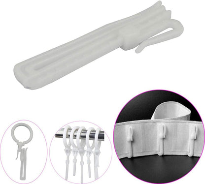 30 Pack 85mm White Curtain Hooks Window Decoration Accessories V1258-DP02-BOL-530