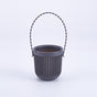 Ceramic Flower Pot - Indoor/Outdoor Use - Break Resistant - Black - 1 Piece - Wall-Mounted Planter V1258-DP02-BOL-532