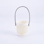 Ceramic Flower Pot - Indoor/Outdoor Use - Shatterproof - White - 1 Piece Wall-Mounted Planter V1258-DP02-BOL-533