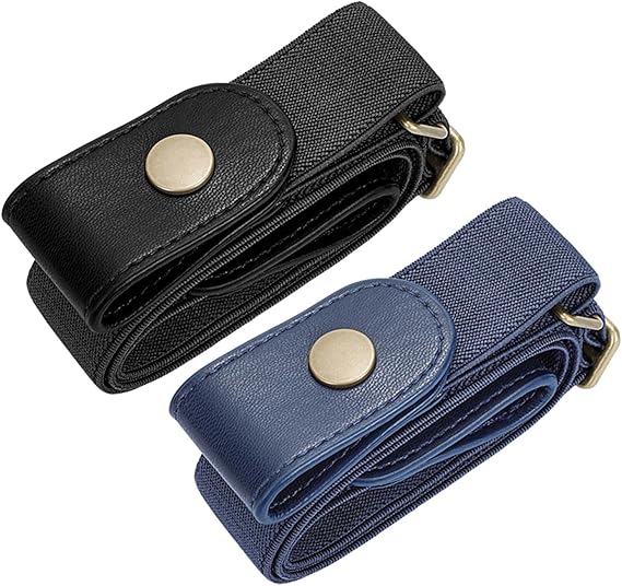 1 Pair Elastic Belts Adjustable Unisex Waist Belt for Men Women V1258-DP02-BOL-535