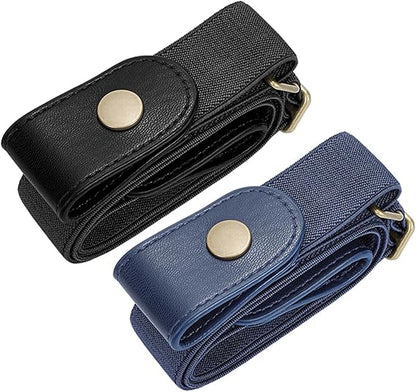 1 Pair Elastic Belts Adjustable Unisex Waist Belt for Men Women V1258-DP02-BOL-535