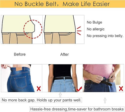 Men's Women's Elastic Belts Adjustable Stretch Belt 1 Pair V1258-DP02-BOL-536