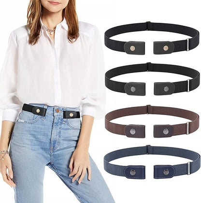 2 Pairs Elastic Belts Adjustable Unisex Waist Belts for Men and Women V1258-DP02-BOL-537