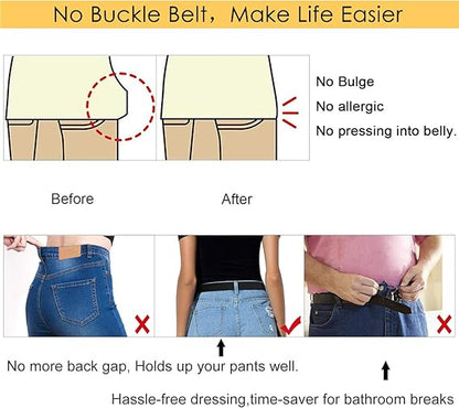 2 Pairs Elastic Belts Adjustable Unisex Waist Belts for Men and Women V1258-DP02-BOL-537