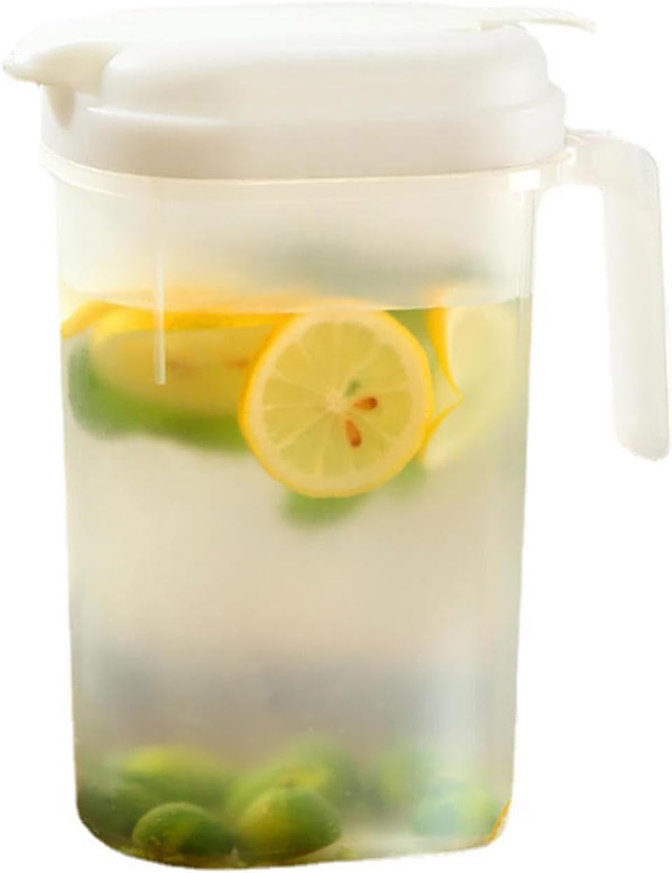 2400ml Transparent Plastic Water Jug with Lid - Large Capacity Beverage Container for Home Office Use V1258-DP02-BOL-538