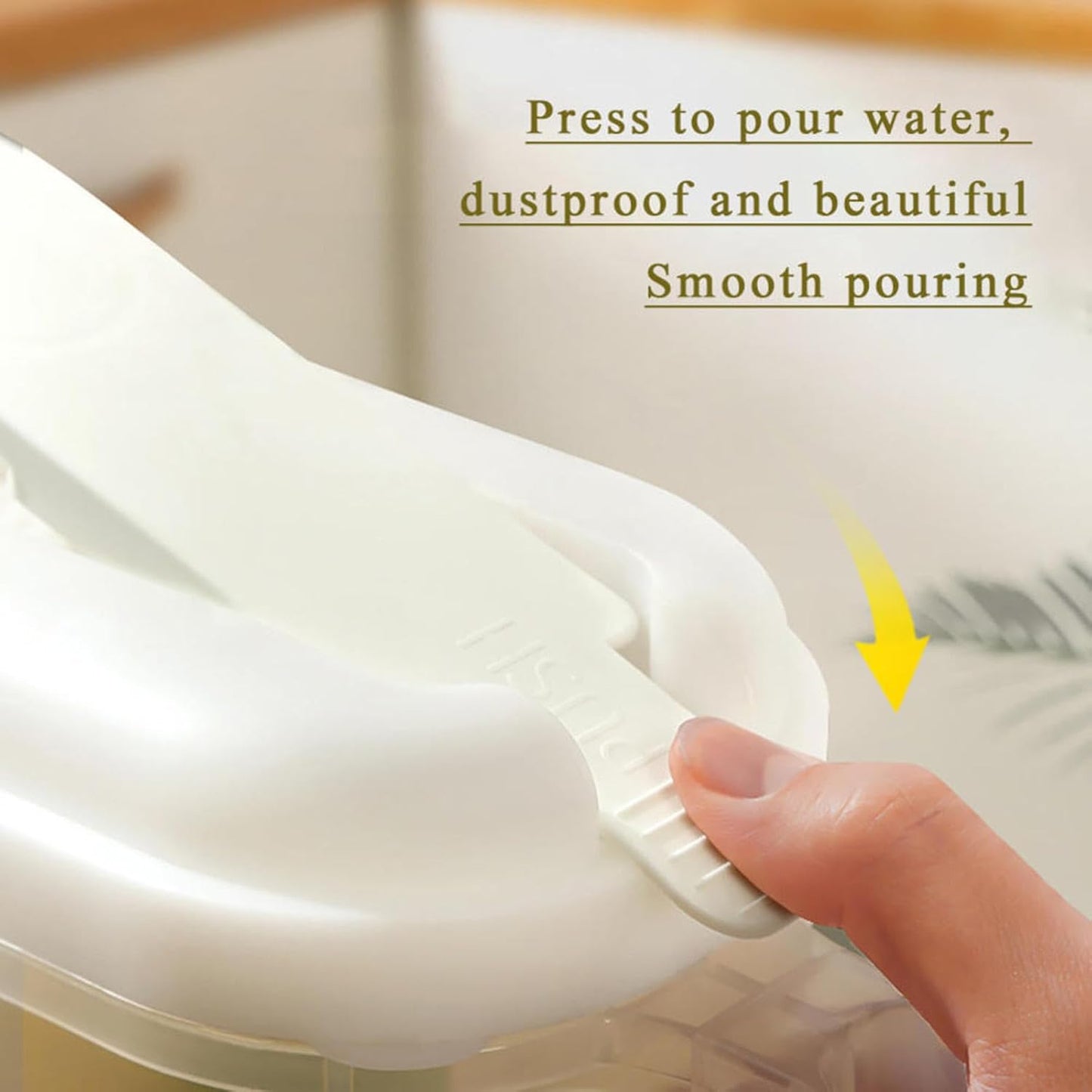 2400ml Transparent Plastic Water Jug with Lid - Large Capacity Beverage Container for Home Office Use V1258-DP02-BOL-538