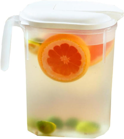 1800ml Transparent Plastic Water Jug with Lid - Large Capacity Drink Container V1258-DP02-BOL-539
