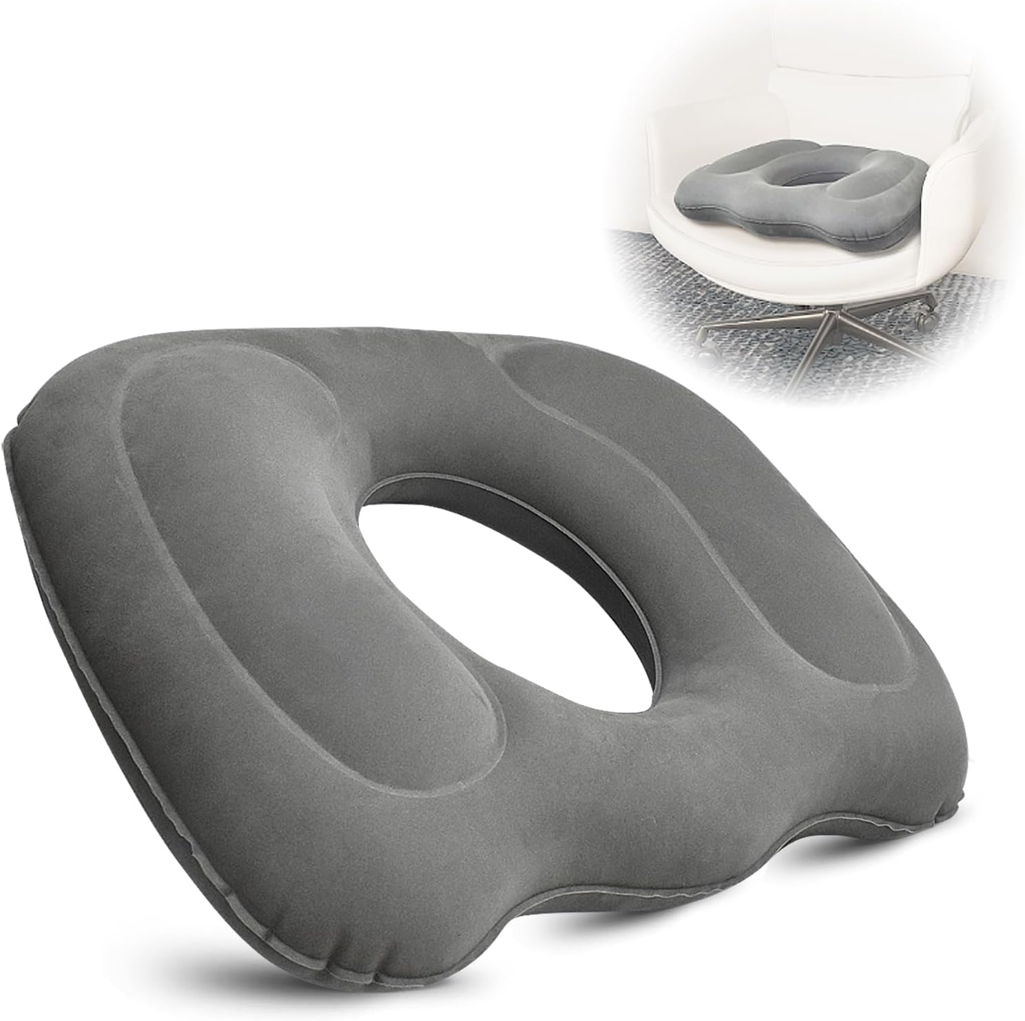 1 Piece Grey Anti-Slip Ring Cushion Chair Pad for Office Chair V1258-DP02-BOL-540
